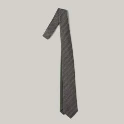 1ST PAT-RN HERRINGBONE NECKTIE - BROWN