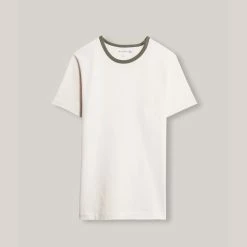 MERZ B SCHWANEN 215T RETRO SPORTS CREW NECK TEE - NATURE/ARMY