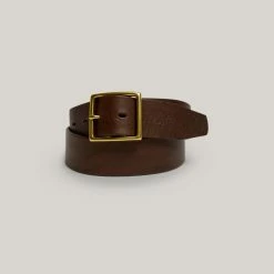 NIGEL CABOURN 40MM WINDOW BUCKLE BELT - BROWN
