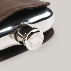 BARBOUR WAX HIP FLASK - DARK BROWN -TANNER GOODS - shop Barbour Acc 17 1024x1024@2x
