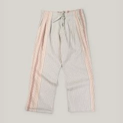 MONITALY WIDE DROP CROTCH PANTS - GUNNY SACK STRIPE