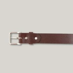 TANNER GOODS DAILY BELT - COGNAC/STAINLESS -TANNER GOODS - shop MZ Product BrownSilver 071520 1024x1024@2x