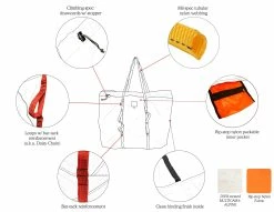 EPPERSON MOUNTAINEERING LARGE PACKABLE TOTE - TASLAN BROWN 5 EPPERSON MOUNTAINEERING LARGE PACKABLE TOTE - TASLAN BROWN -TANNER GOODS - shop Packable Tote Callout 1024x1024@2x