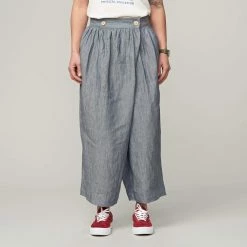 NIGEL CABOURN WOMAN - FARMER'S PANT LINEN CHAMBRAY -TANNER GOODS - shop PickingsandParry 2018 07 25 0307 12c4cab3 ca37 4458 94d1 84fa4187e246 1024x1024@2x