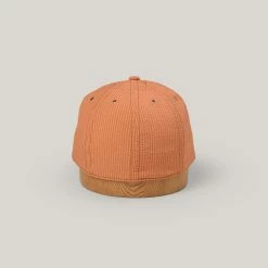 POTEN SEERSUCKER CAP - ORANGE -TANNER GOODS - shop Poten SS22 March2022 4 1024x1024@2x