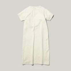SNOW PEAK RECYCLED COTTON HEAVY DRESS - ECRU