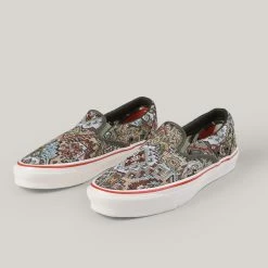 VANS VAULT X NIGEL CABOURN CLASSIC SLIP ON LX - CARPET GREEN MIX