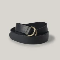 GIRLS OF DUST LONG LEATHER BELT - BLACK