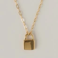 MEREWIF HOLMES PADLOCK NECKLACE