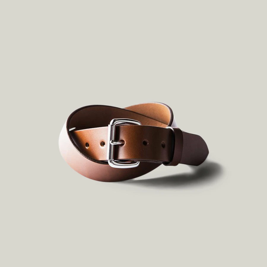 TANNER GOODS STANDARD BELT - COGNAC/STAINLESS STEEL 1 TANNER GOODS STANDARD BELT - COGNAC/STAINLESS STEEL